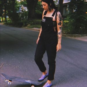 Black overalls